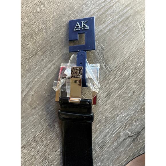 Anne Klein Belt Black Broad Belt New Patent Leather main image 2